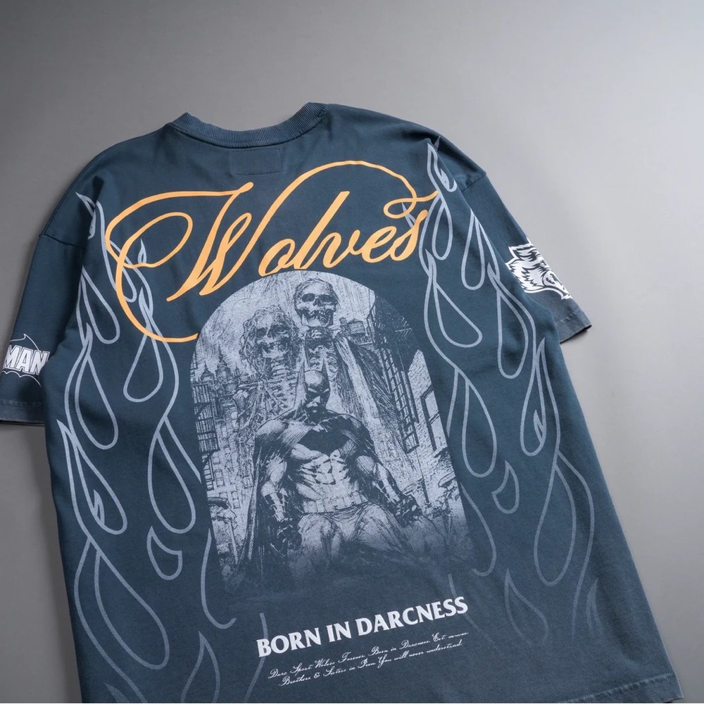 Darc Sport 1-500 Collection “Darc Rises” Premium Oversized Tee In Gotham Blue